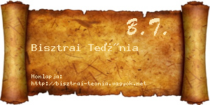 Bisztrai Teónia névjegykártya
